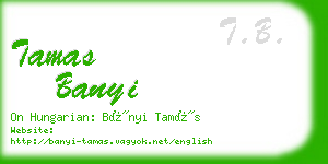 tamas banyi business card